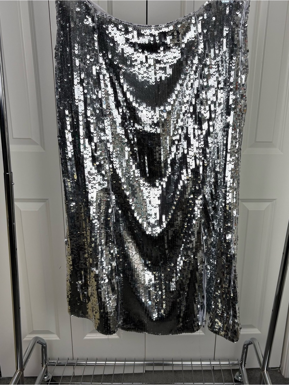 J Crew Collection Silver Sequin Skirt